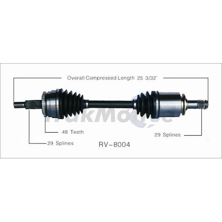 Surtrack Axle Cv Axle Shaft, Rv-8004 RV-8004